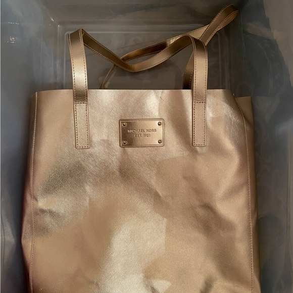 Michael Kors Handbags - Michael Kors Gold Tote Bag